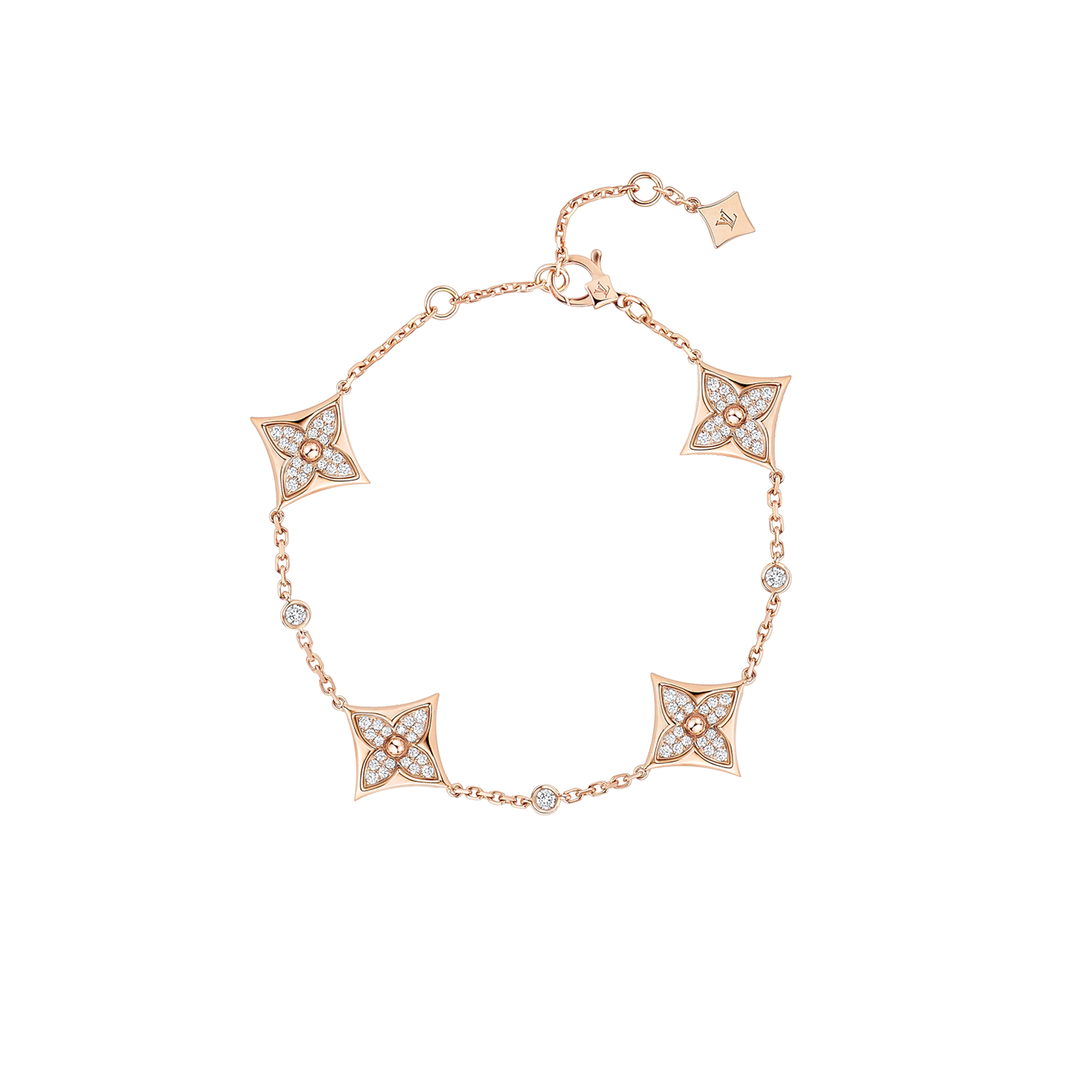 LOUIS VUITTON COLOUR BLOSSOM BB MULTI-MOTIFS BRACELET, PINK GOLD AND DIAMONDS Q05569